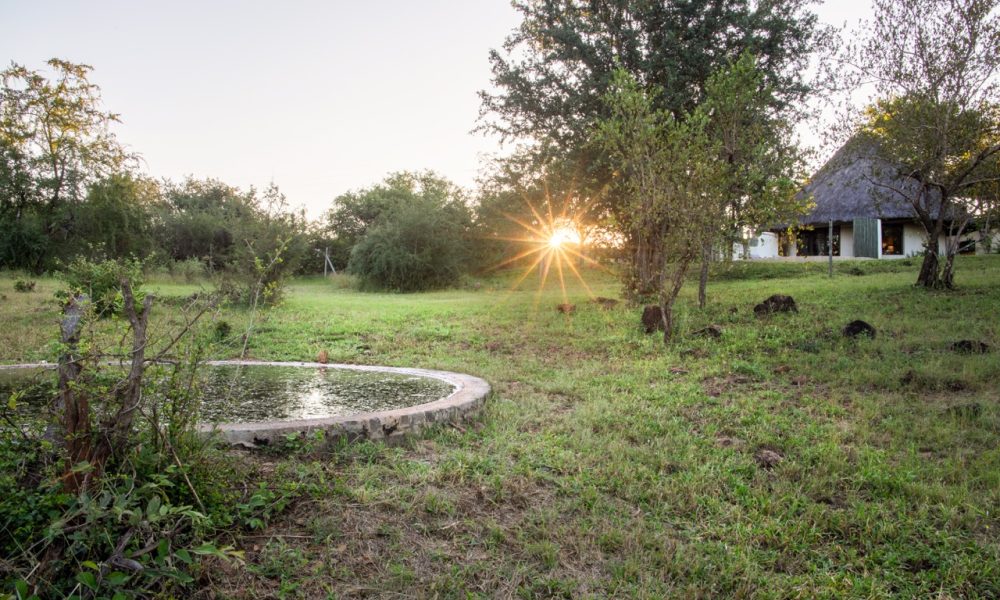 Lengau Lodge - Kruger National Park -Big-5 luxury rondavel room, view from the waterhole