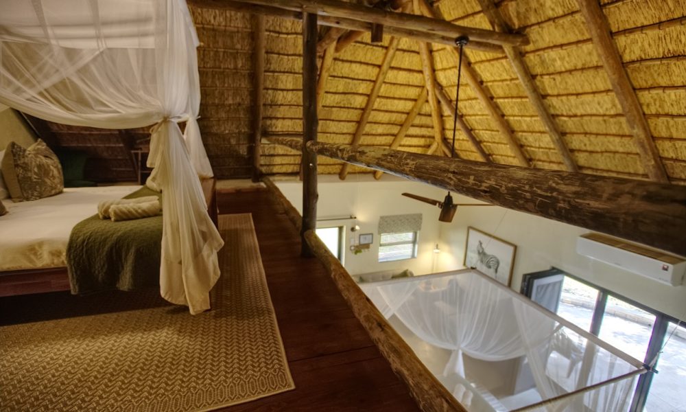 Zebra, Family Room - Lengau Lodge - Kruger National Park - spacious room with a loft, sitting corner and two double XL beds